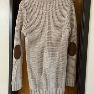 Zara cable knit sweater with shoulder pads